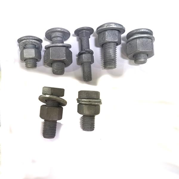 Hot Dip Galvanized Square Neck Bolts Mushroom Head Highway Guardrail Bolt And
