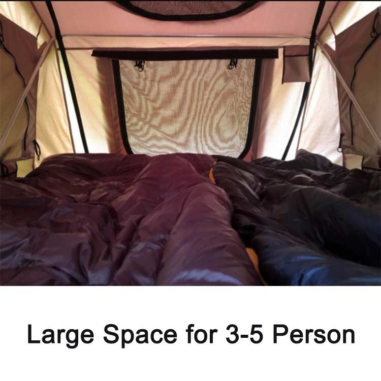 Soft Retractable Car Camping Roof Top Tent With Aluminum Ladder Mattress