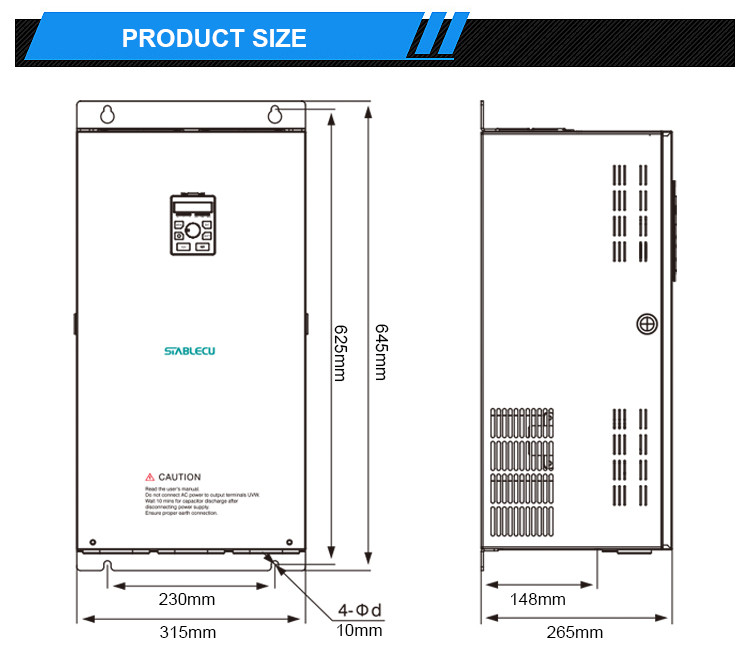60HZ To 50HZ VFD Variable Frequency Drive For 3 Phase Motor