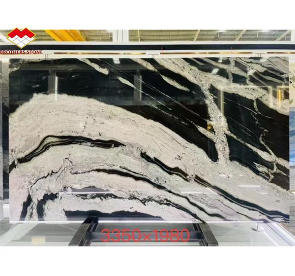 Hotel Polished Black Ink Impression Marble Natural Stone Bathtub for Home