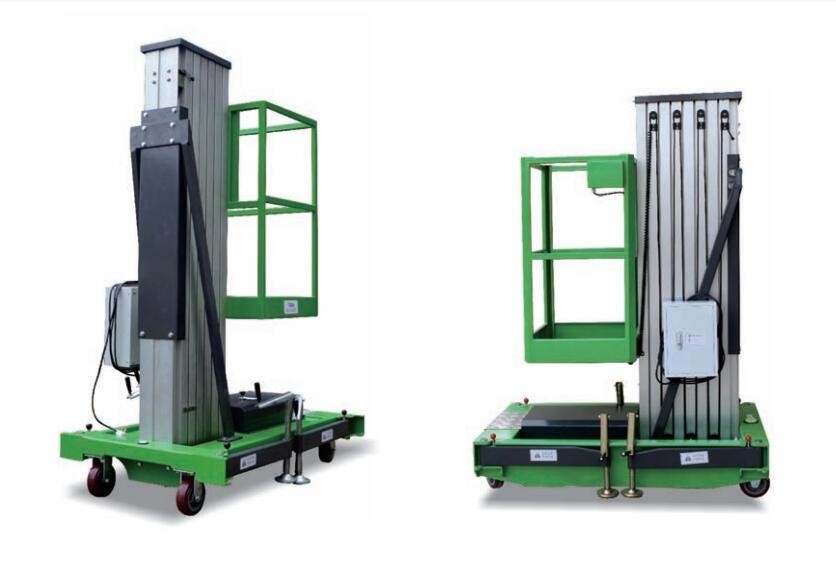Single Mast Aerial Work Platform Vertical Lift With AC Power Supply