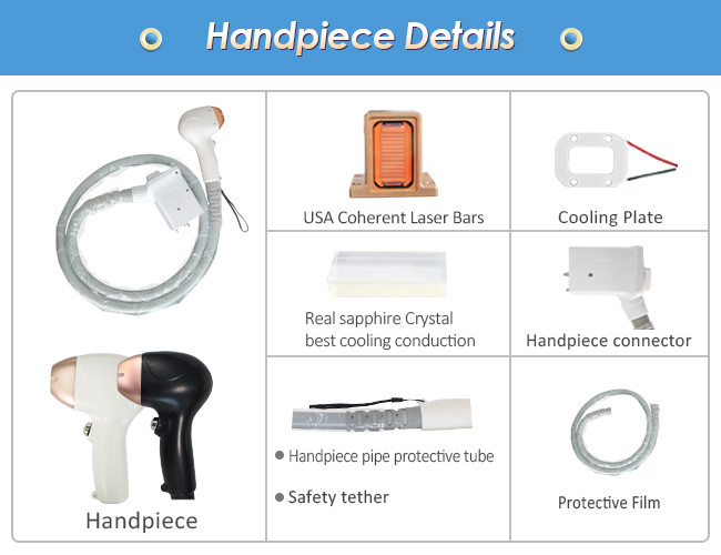 15Hz 400ms Soprano Ice Triple Wavelength Diode Laser Hair Removal 300J/Cm2