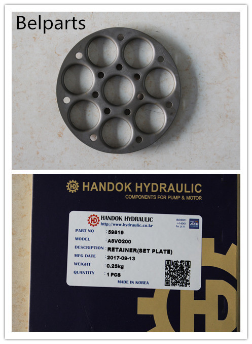 A8V0200 E330C Excavator Spare Parts , Hydraulic Pump Fittings Retainer Set Plate