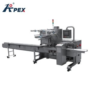 Three Servo Control Horizontal Automatic Food Pouch Packing Machines For Biscuit