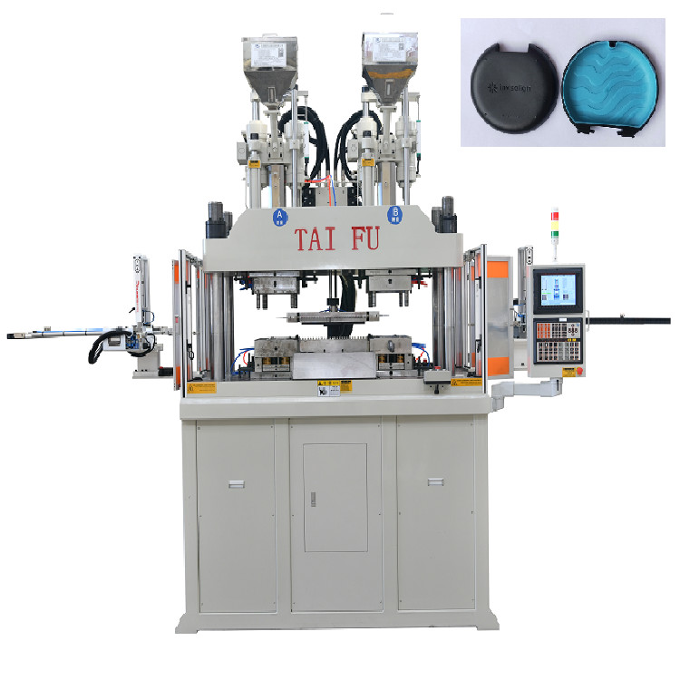  Two-Color Lid Plastic Making Machine Vertical Double Color Injection Molding Machine Manufactures