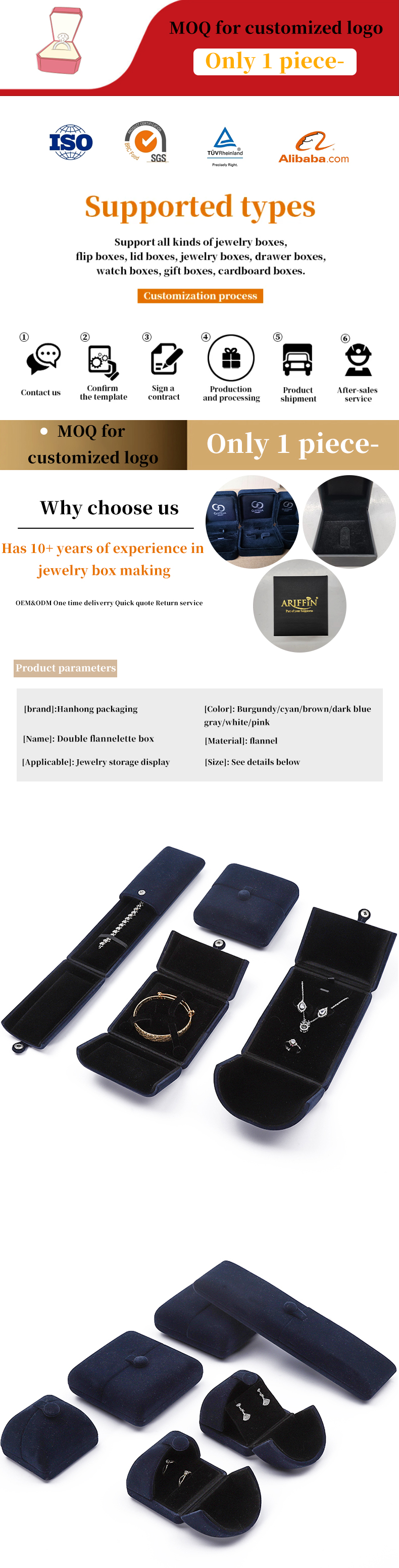China manufacturing Wholesale high quality Jewellery packaging Box Custom luxury Big Jewelry Set box Necklace Bracelet Earrings Ring packaging