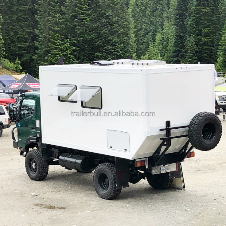 Light Self-Support RV Body 4.9m 16ft Camper for Flatbed Trucks and Off-Road Expeditions