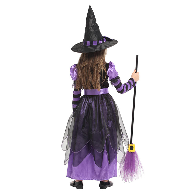 Stylish GIRLS Witch Costume for Halloween Rave Party Children's Dress School Activity