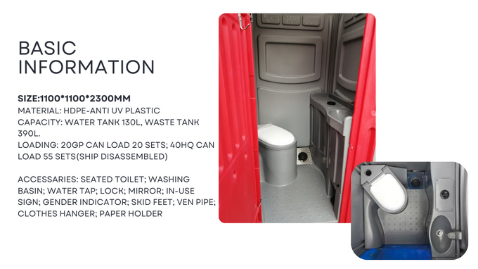 Anti UV Plastic Portable Toilet