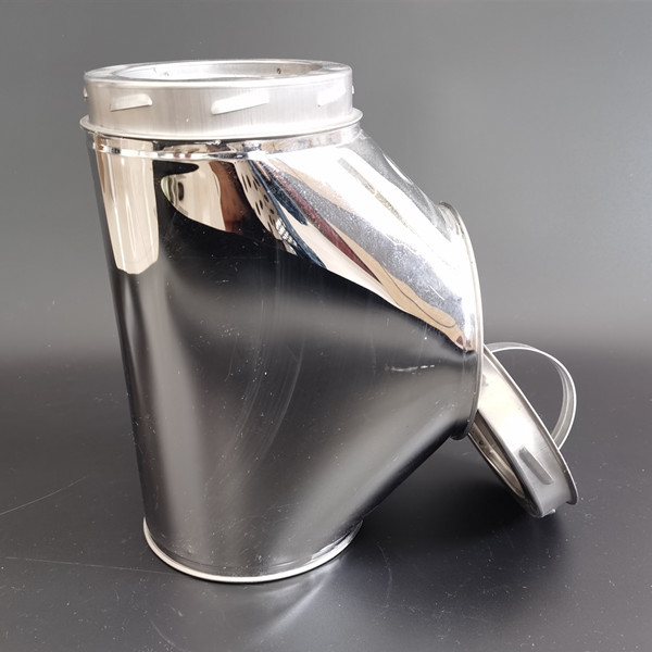 Twin Wall Stove Chimney Pipe 90 Degree Tee With Ceramic Fibers Insulation
