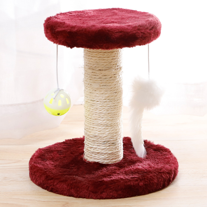 Christmas Cats Scratching Posts Solid Wood Red Brown Cat Scratching Pole