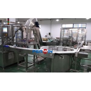 Automatic Filling And Plugging Machine Small Glass Bottle With Lcd Touch Screen