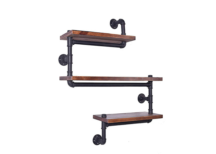 Malleable Iron Flange Industrial Pipe Shelving Wall Mounted With Casting ISO9001