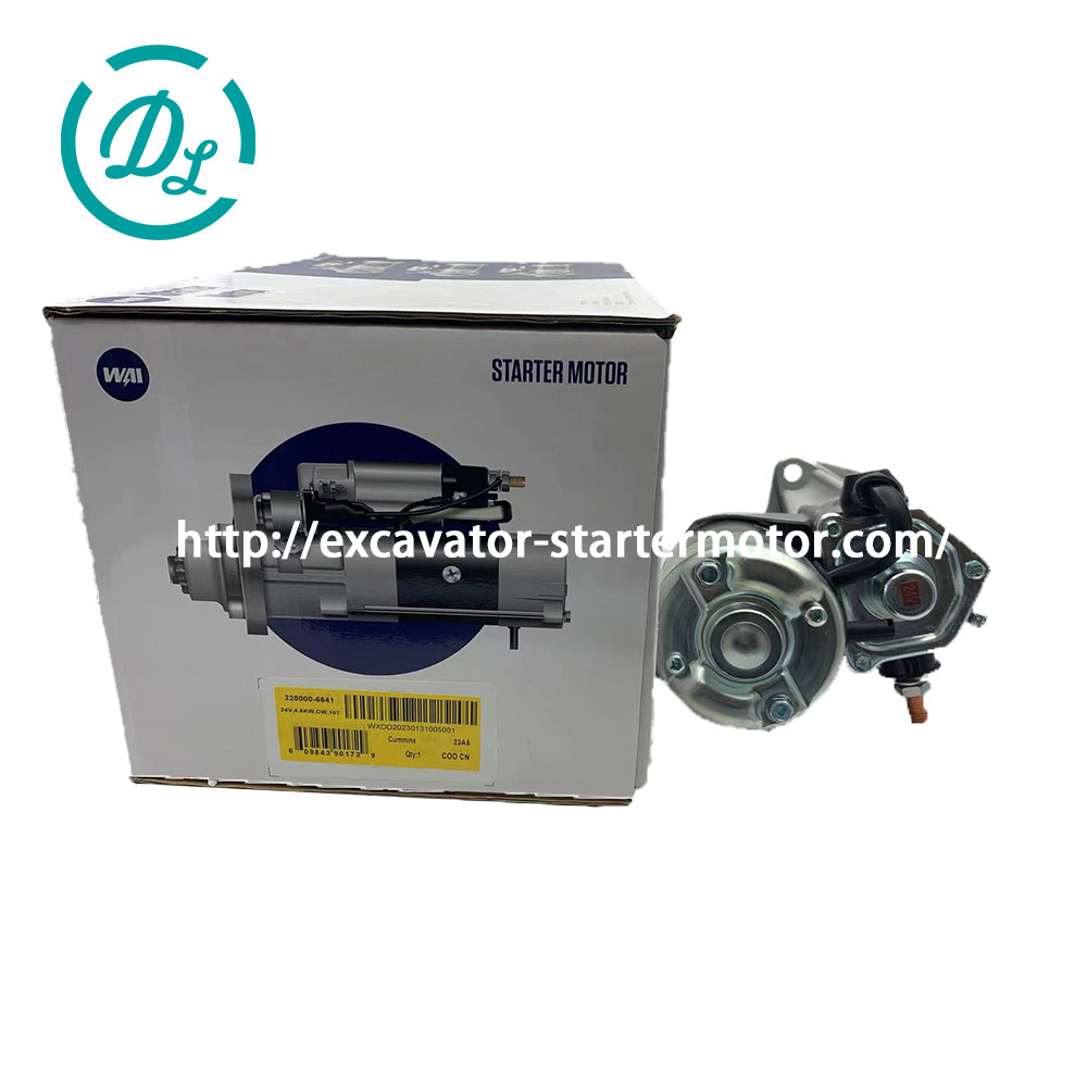 4.5KW 24 Volt Starter Motor Excavator 228000-6641 3575248 600-813-4110