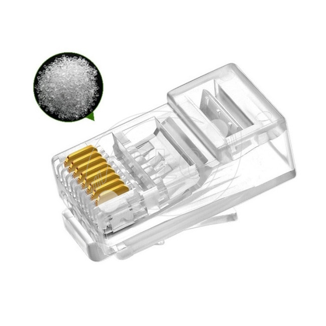 PC Housing Network Cable Accessories UTP 8P8C RJ45 Male Connector Gold Plated Contact Blade