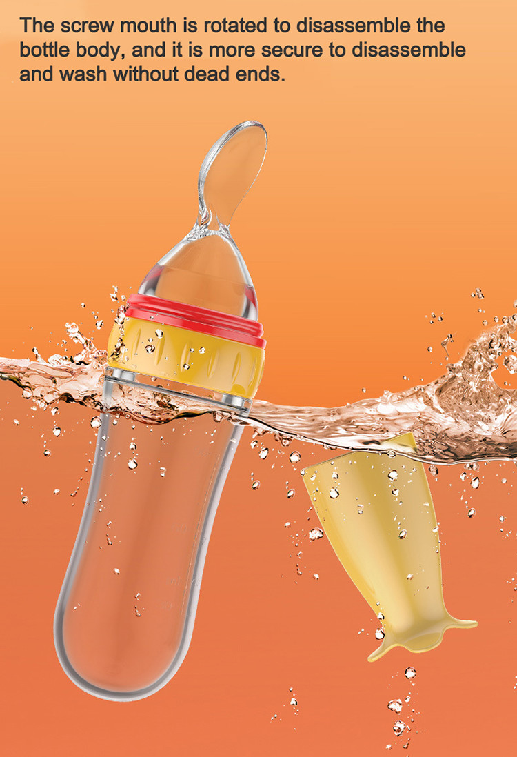 Baby Silicone Squeeze Spoon 90ml Children'S Food Complementary Bottle