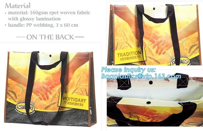Wholesale factory custom fashion laminated non woven bag, Shopping printing fabric insulated foldable bag, custom pp non