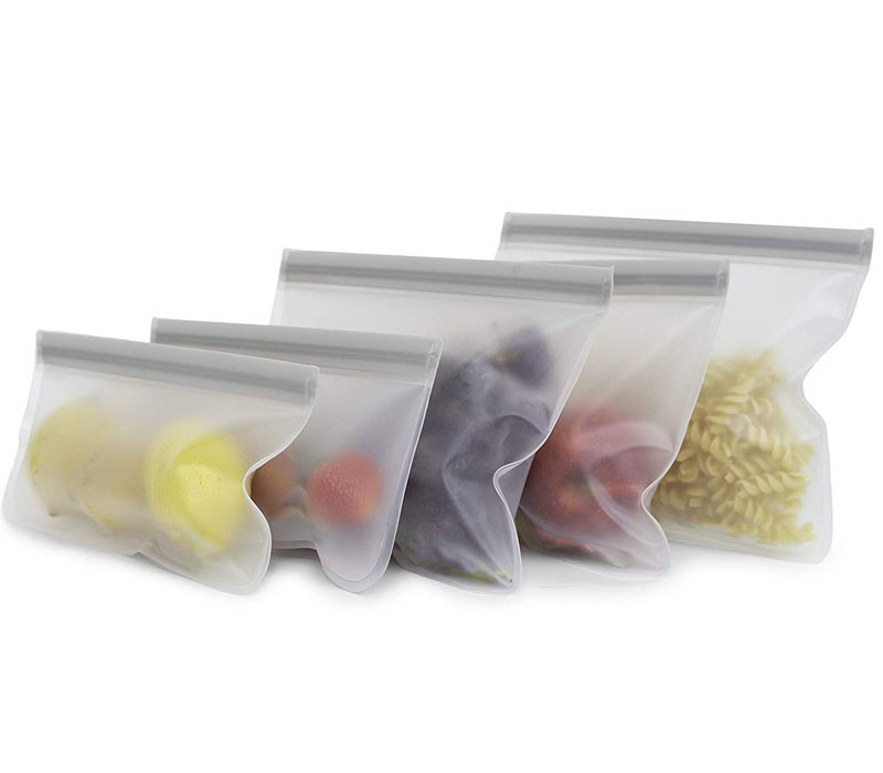 Eco friendly recyclable peva zipper storage bag for food sandwich snack
