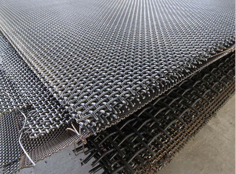 Vibrating 65mn Hooked Crimped Woven Wire Mesh Screens For Quarry And Mining