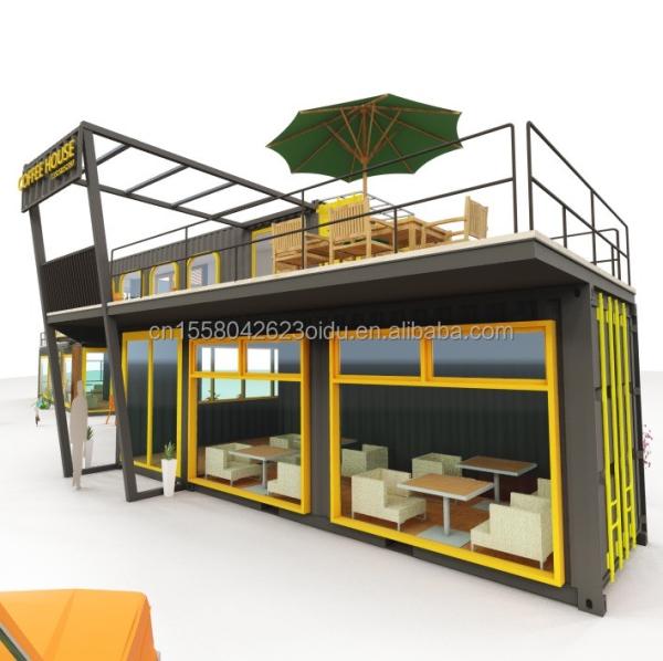 Outdoor Restaurant Cafe Bar Container House 40FT Modern Design with Galvanized