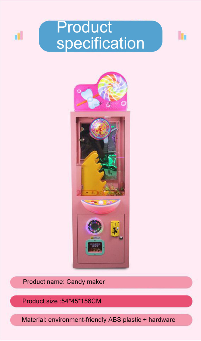 Cartoon 150W Lollipop Candy Machine With LCD Screen