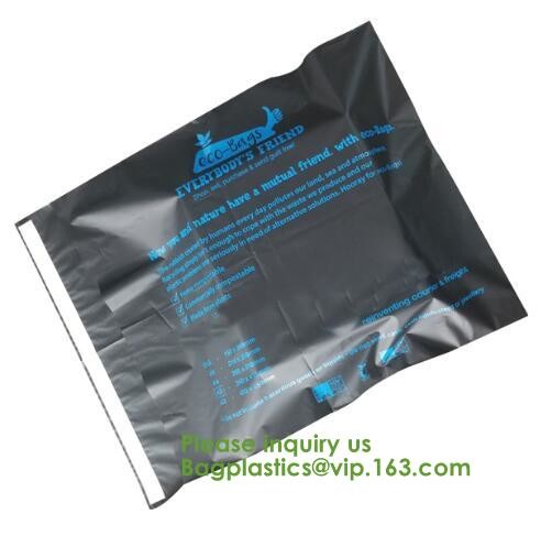 Compostable biodegradable packaging mailing bag with handle,Biodegradable compostable plastic courier shipping envelope