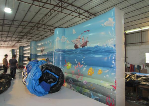 Digital Paintingbounce House Indoor Playground , Undersea World Blow Up