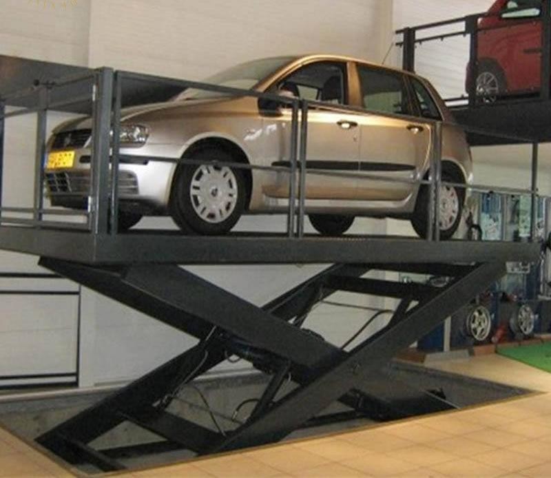 Double Deck Hydraulic Car Scissor Auto Lift For Basement Car Parking