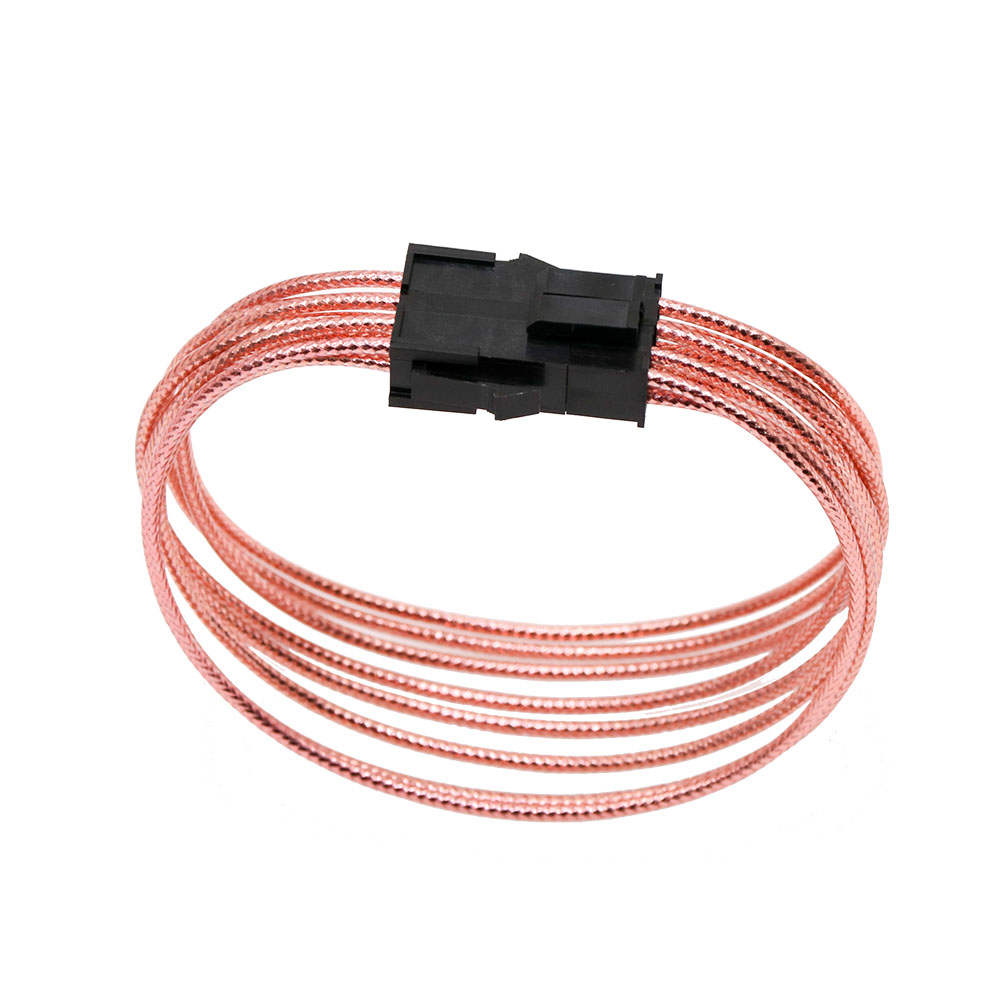 Single Bright braided cable 8 Pin to 8 (4+4 ) Pin EPS/CPU Power Supply Extension Cable 30CM