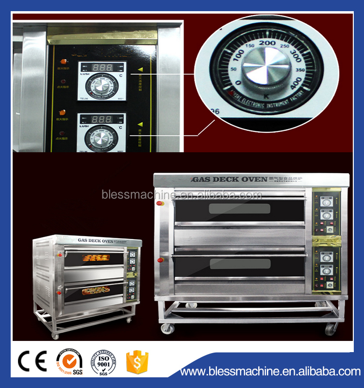 2 Trays Stainless Steel Gas/Electric Deck Oven for Domestic Village Active Demand