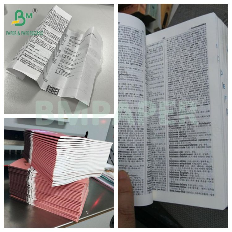A0 A1 Good Ink Absorbing Smooth 40 GSM White Leaflets Paper Uncoated