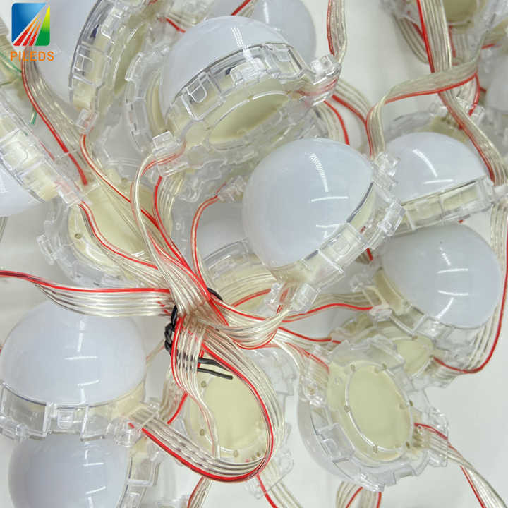 Round 50mm Flat Led Pixel UCS1903 1.68w SMD 5054 RGB Led Point Light Entertaining Diversions With milky white PC outer cover