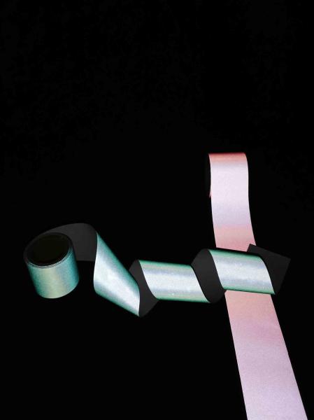 50mm 150mm 100mm Colored Reflective Fabrics For Clothing Polyester Reflective