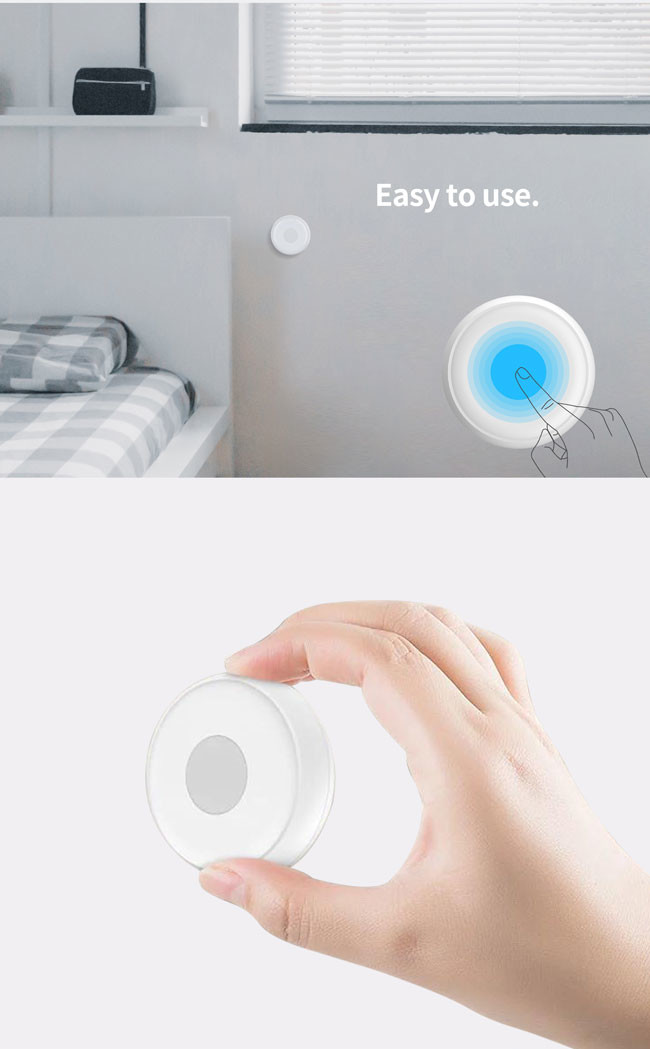 Shower Room Tuya Wireless Zigbee Smart Button 30mA Zigbee SOS Button