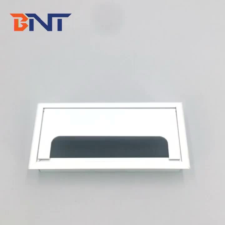  Factory supply built-in office table square corner grommet cable management box Manufactures