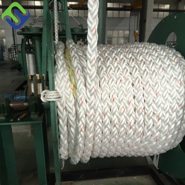 Diameter 56mm×220m 8 Strand Braided Nylon Mooring Rope With ABS Certificate