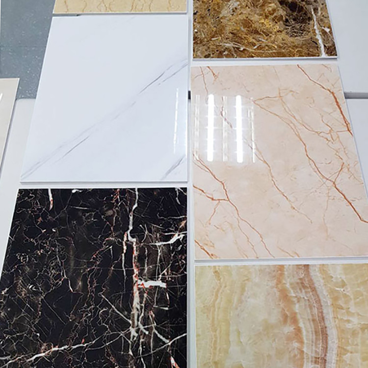 Home Bathroom Decorative Waterproof SPC PVC Shower Wall Panel Solid Marble Indoor Wall Boards