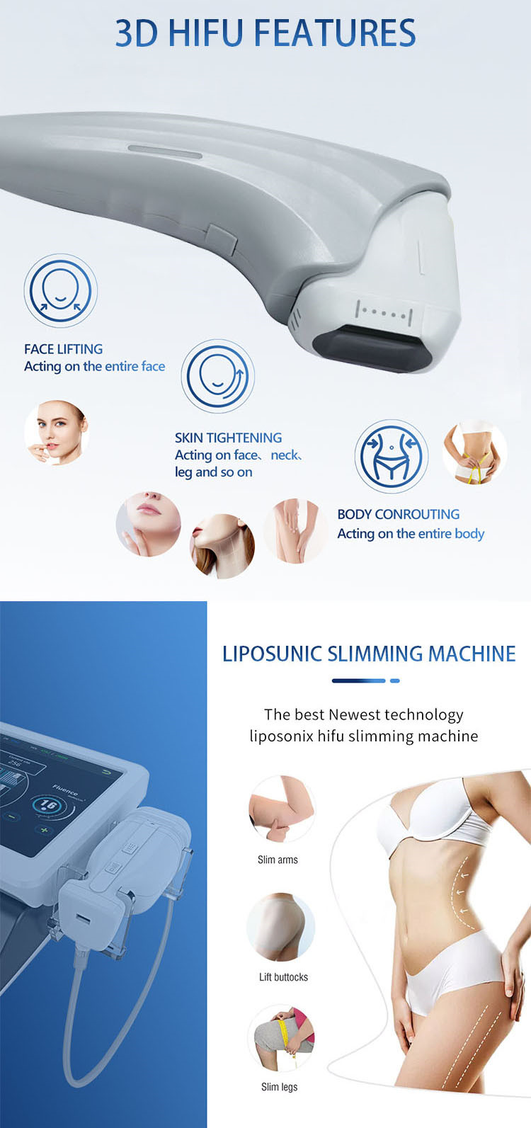 Portable MINI 4D HIFU Machine For Vagina Tighten And Face Lifting Hifu Corporal Y Facial