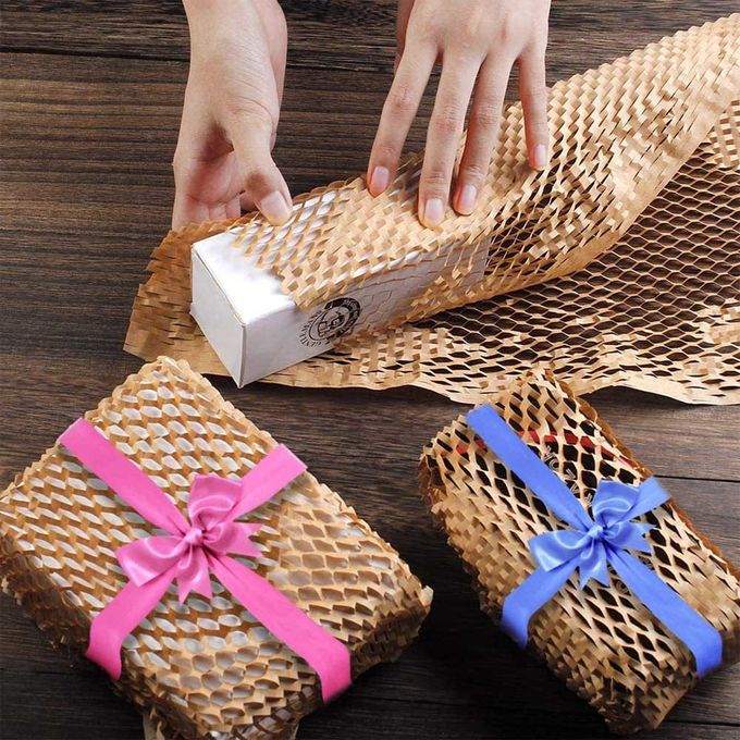 Biodegradable Eco Kraft Honeycomb Wrapping Paper