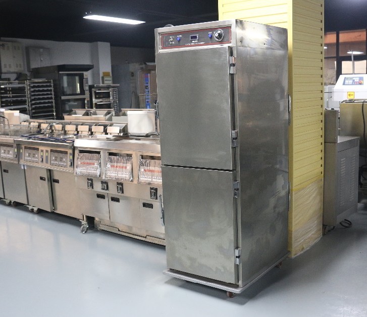 Upright Glass Door Holding Cabinet Fast Food Warmer Showcase Complete With 16 Trays