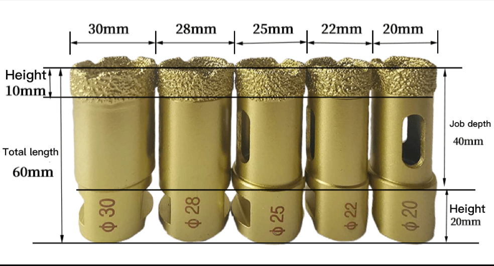 Dry or Wet Drilling Marble Hole Cutter Drill Bits for Porcelain,Ceramic,Granite etc.