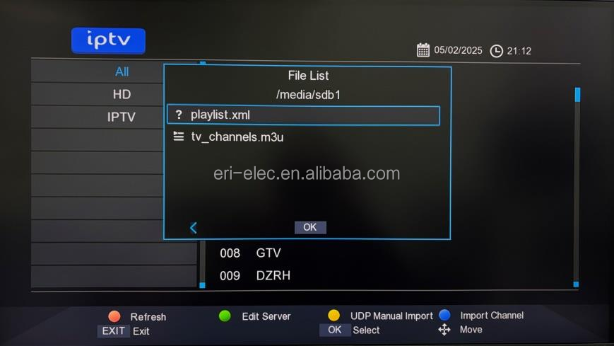 ERI Linux Set Top Box Quad Core GX67 1080p H.265 IPTV