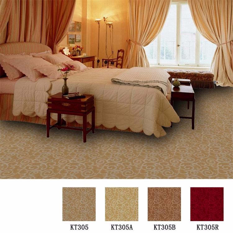Pastel color printed circle pattern wall to wall pp carpet