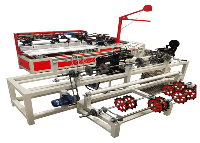  Customized Diamond Chain Link Fence Making Machine 2m - 4m Single Wire Manufactures
