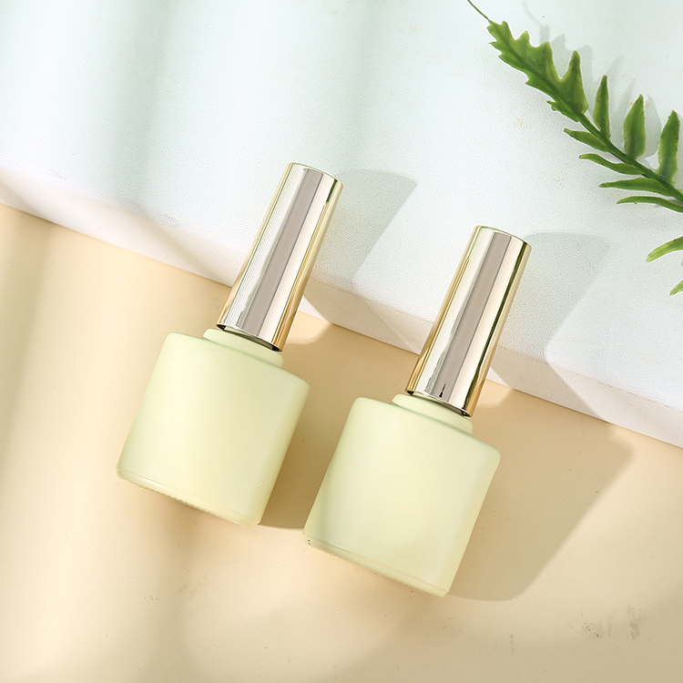 Glass Nail Polish Bottle with Cap and Brush Customized Design from Private Label