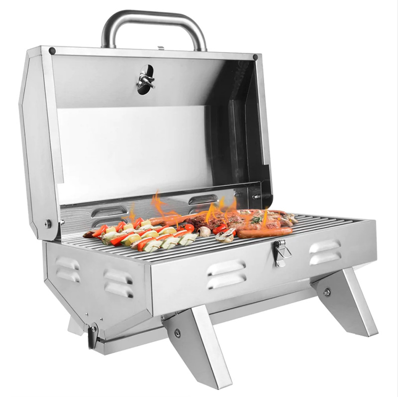 8.7kg Portable Stainless Steel Gas Grill BBQ Grill for Outdoor Camping Compact Design