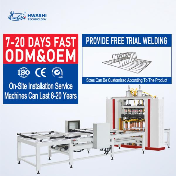 Hwashi Wire Welding Machine For Animal Cages , Automatic Fast Metal Mesh Spot