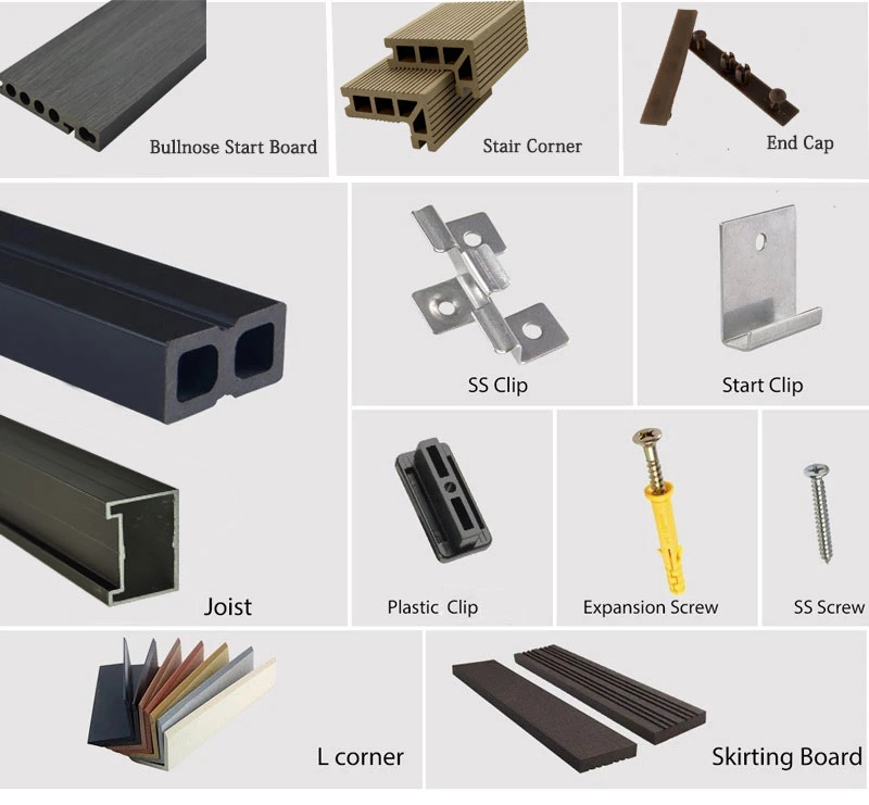 Crack resistant co-extrusion wpc deck voyage composite decking with 12 color choices