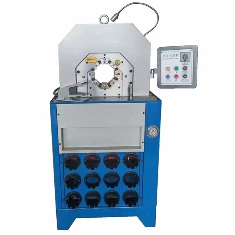 1000*800*1630 Mm AC Hose Crimping Machine With PLC Control System One-Time Crimping