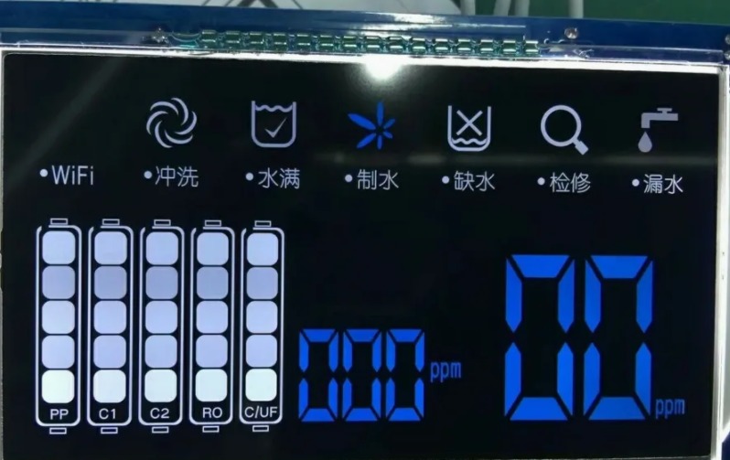 Segmented VA LCD Display Black Panel White Backlight HT1623 COB PIN Module
